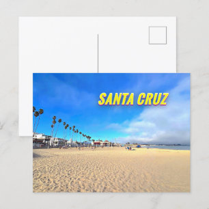 Carte Postale Père Noël Cruz Beach Boardwalk California