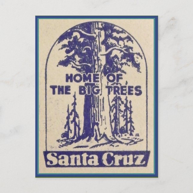 Carte Postale père Noël Cruz California - Maison des grands arbr (Devant)