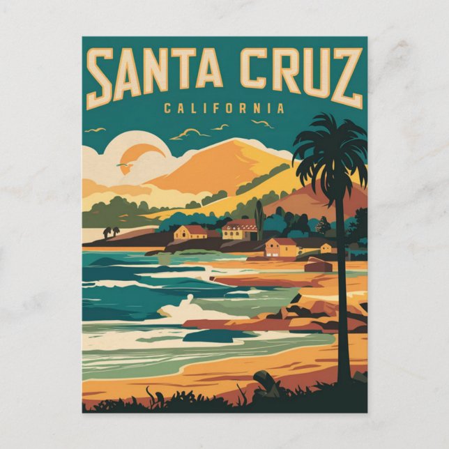 Carte Postale Père Noël Cruz California Travel (Devant)