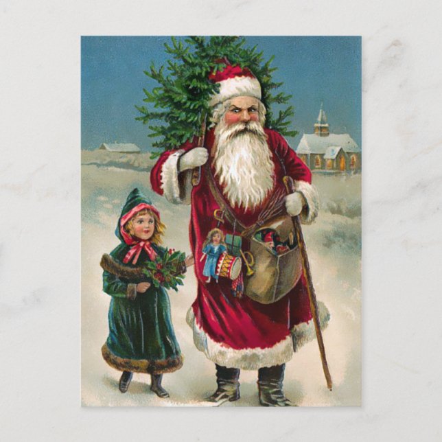 Carte postale Père Noël en colère (Devant)