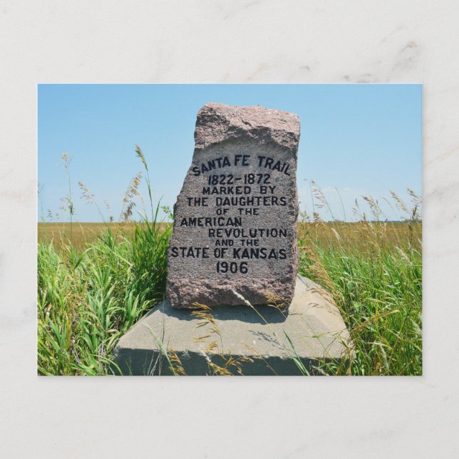 Carte Postale père Noël Fe Trail Marker #35, Canton, Kansas (Devant)