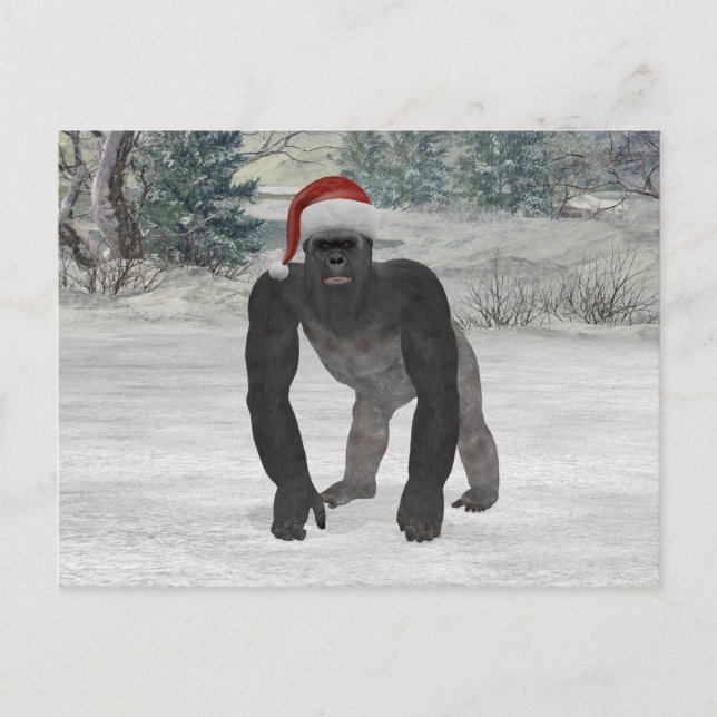 Carte Postale Père Noël Gorilla (Devant)