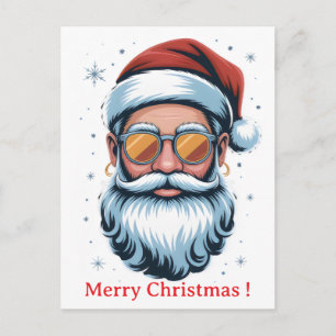 Carte Postale Père Noël hipster