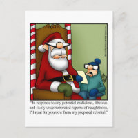 Carte postale père Noël Humour Christmas