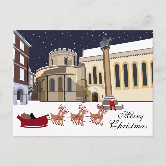 Carte postale père Noël In London Christmas Holida (Devant)