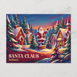 Carte Postale Père Noël Indiana