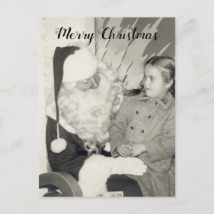 Carte postale père Noël Lap Christmas
