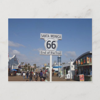 Carte Postale père Noël Monica, Californie - RT 66