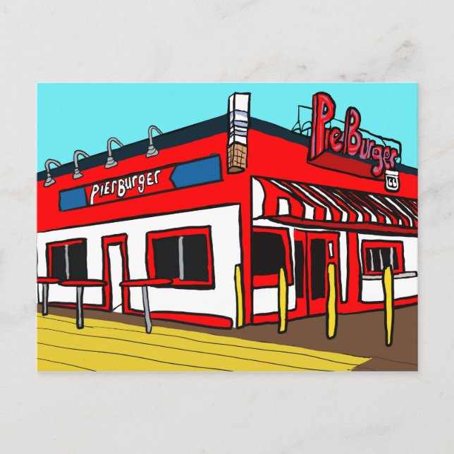 Carte Postale Père Noël Monica Pier (Devant)