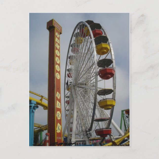 Carte Postale Père Noël Monica Pier ferris wheel 2009 (Devant)