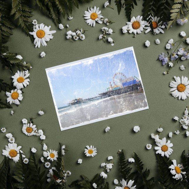 Carte Postale Père Noël Monica Pier - Shabby Chic Photo Edit (Créateur téléchargé)