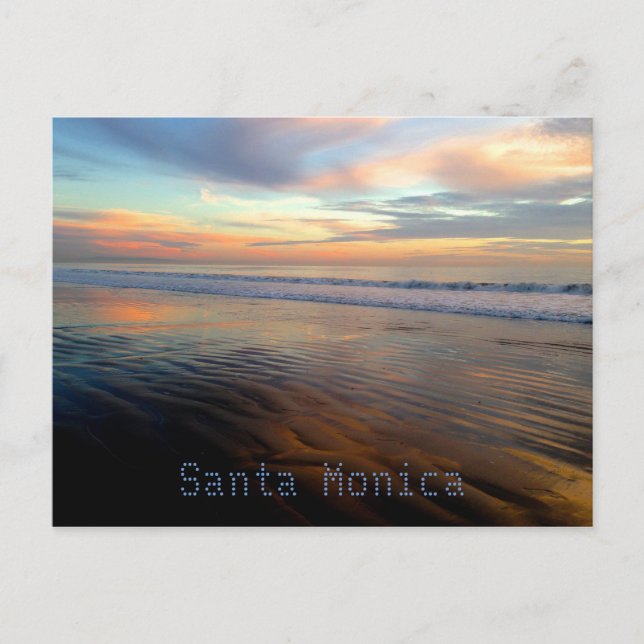 Carte Postale père Noël Monica Trippy Sunset Dream (Devant)