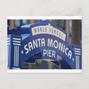 Carte Postale père Noël Monica Venice Beach California