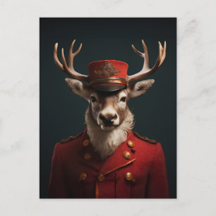 Carte Postale Père Noël Reindeer