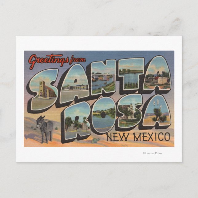 Carte Postale Père Noël Rosa, Nouveau-Mexique - Scènes de grande (Devant)