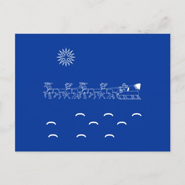 Carte postale - Père Noël Sleigh ride (Devant)