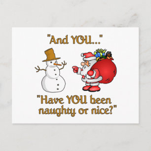 Carte postale père Noël & Snowman - personnaliser