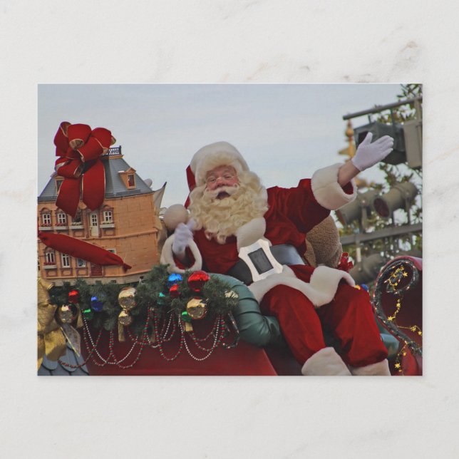 Carte postale père Noël sur Parade (Devant)