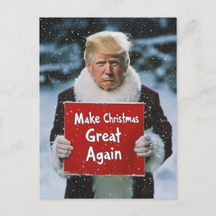 Carte Postale Père Noël Trump : "Rendre sa grandeur à Noël"