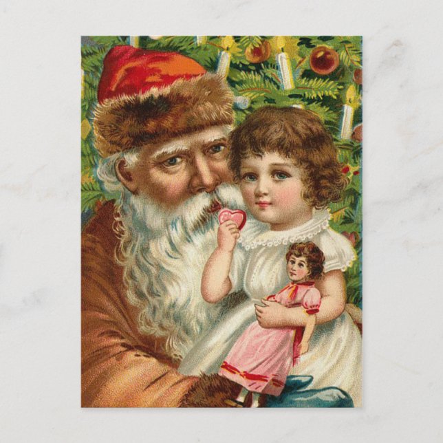 Carte postale Père Noël vintage (Devant)