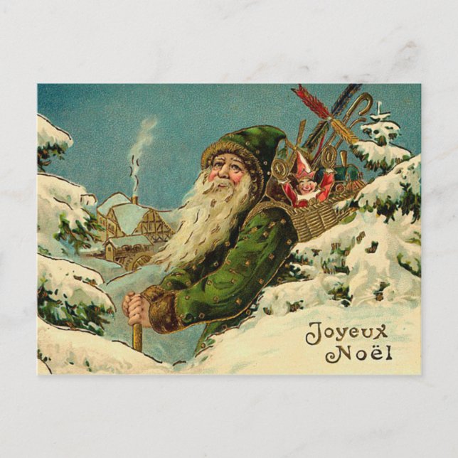 Carte postale Père Noël vintage (Devant)