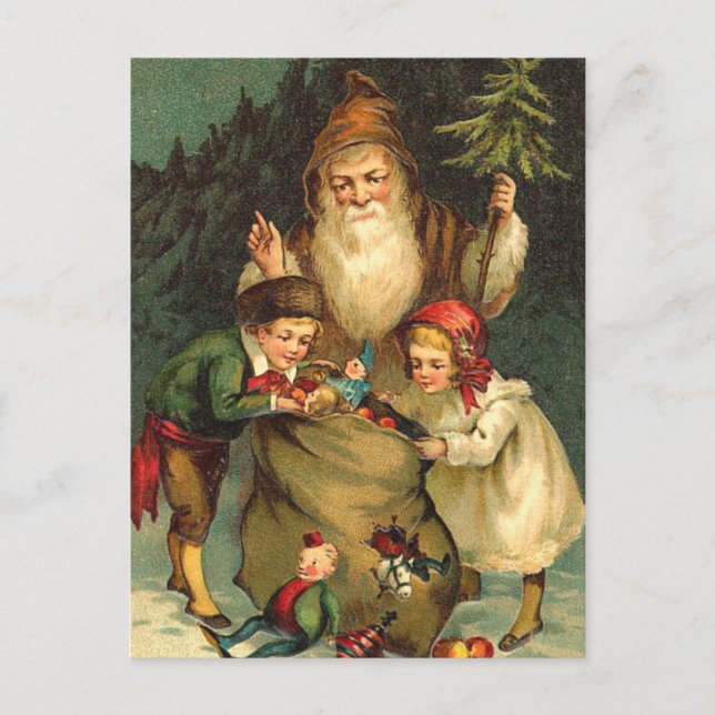 Carte postale Père Noël vintage (Devant)