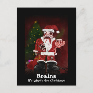 Carte postale Père Noël Zombie
