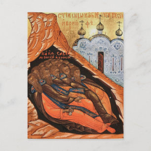 Carte Postale Pères Saints massacrés à l'Icone du Sinaï et de Ra