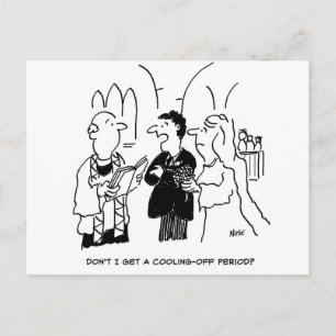 Carte Postale Période de réflexion de mariage drôle