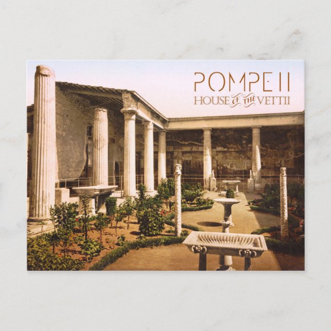 Carte Postale Peristyle de la Maison du Vettii, Pompéi (Devant)