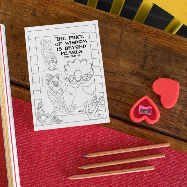 Carte postale Perle de la sagesse sirène (Créateur téléchargé)