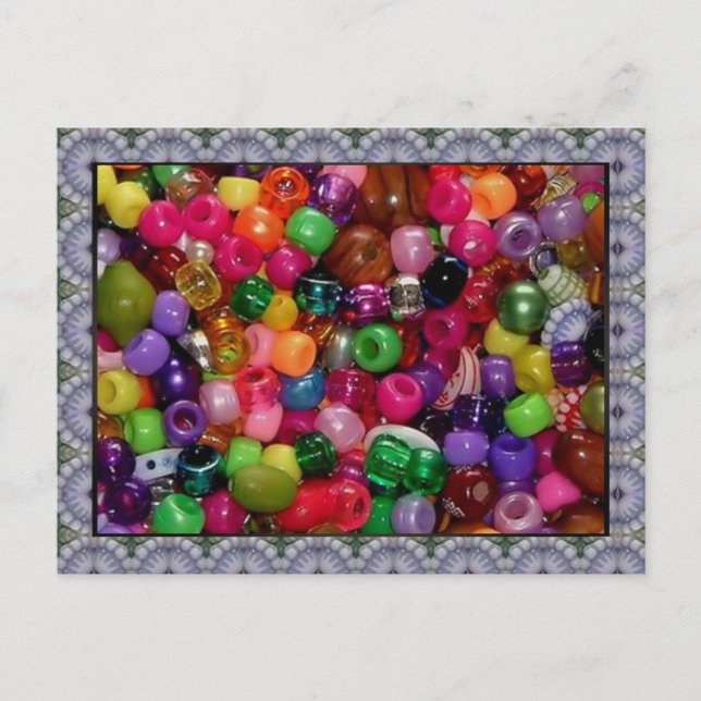 Carte Postale Perles de bijoux colorées (Devant)