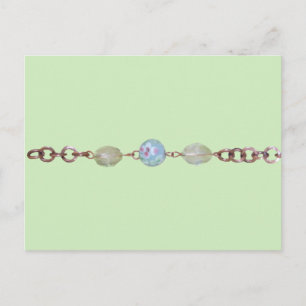 Carte postale - Perles et chaîne de cuivre