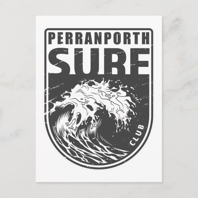 Carte Postale Perranporth Surf Club Angleterre Emblem (Devant)