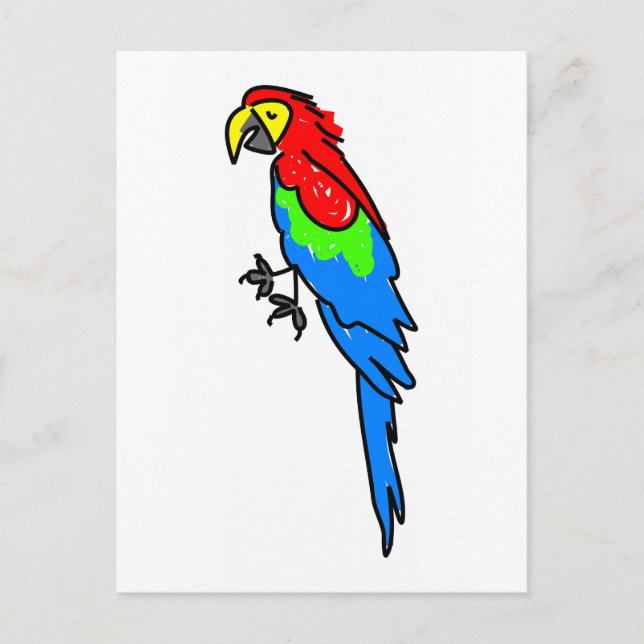 Carte Postale perroquet (Devant)