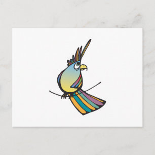 Carte Postale perroquet bête