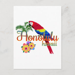 Carte Postale Perroquet tropical Honolulu Hawaii