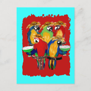 Carte Postale Perroquets ivres