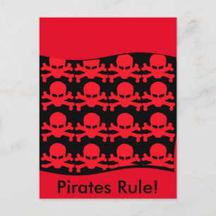 CARTE POSTALE PERROQUETS PIRATES