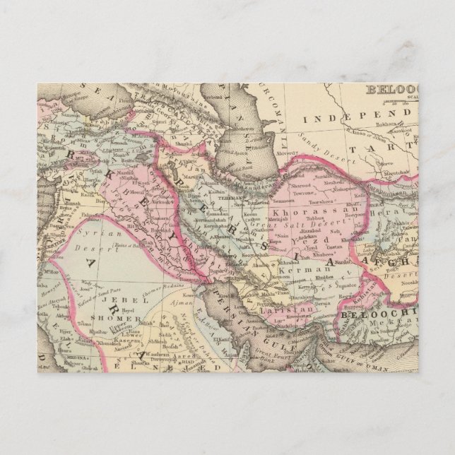 Carte Postale Perse, Arabie, Turquie, Afghanistan, Belochistan (Devant)