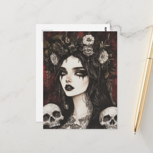 Carte Postale Persephone Goth (Devant/Arrière en situation)