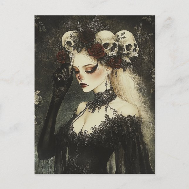 Carte Postale Persephone Reine du monde clandestin gothique (Devant)