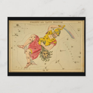 Carte Postale Perseus et Caput Medusae (La Tête de la Méduse)