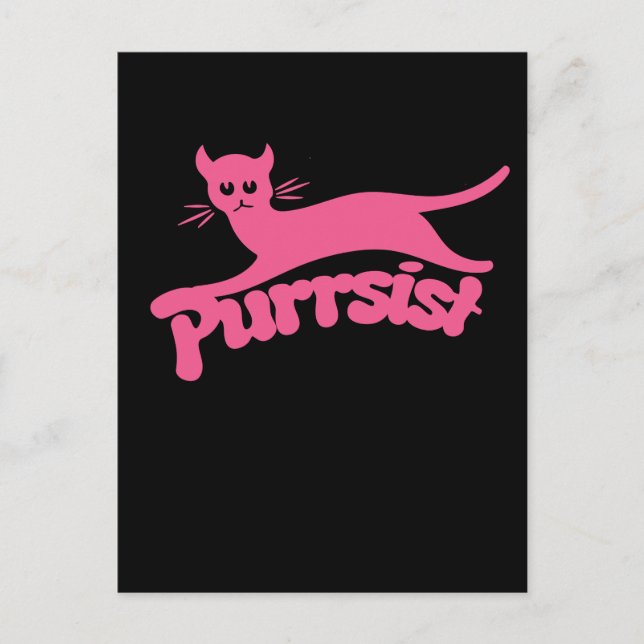 Carte Postale persévérance du chat puriste (Devant)