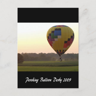 Carte Postale Pershing Balloon Derby 2009