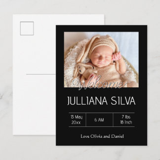 Carte Postale personalized baby Birth announcements 