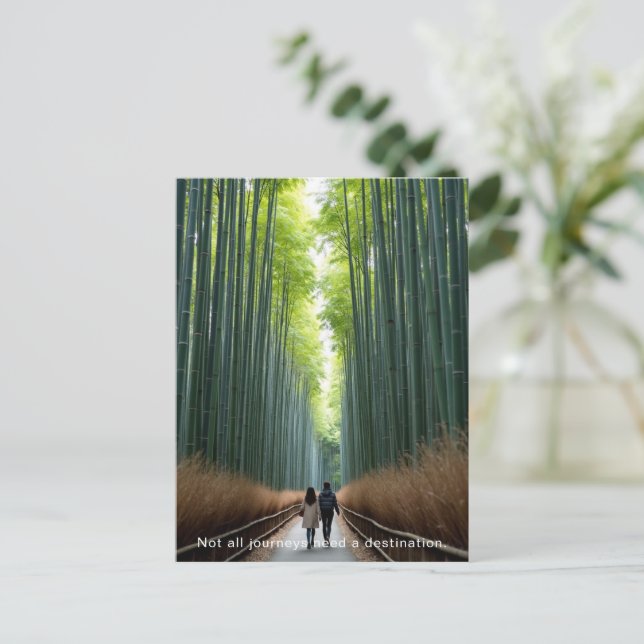 Carte Postale Personalized Bamboo Forest Walk (Debout devant)