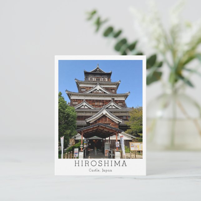 Carte Postale Personalized Hiroshima Castle, Japan (Debout devant)