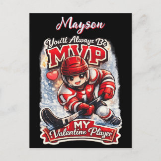 Carte Postale Personalized Hockey MVP My Valentine Player