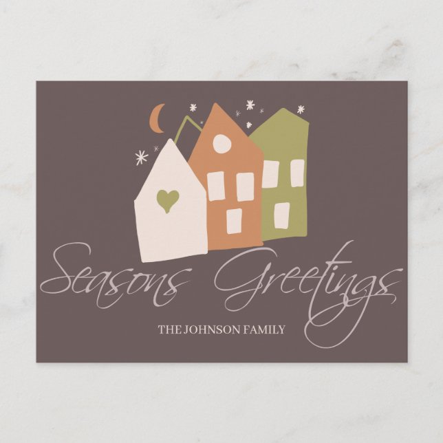 Carte Postale Personalized Seasons Greetings Christmas postcard  (Devant)